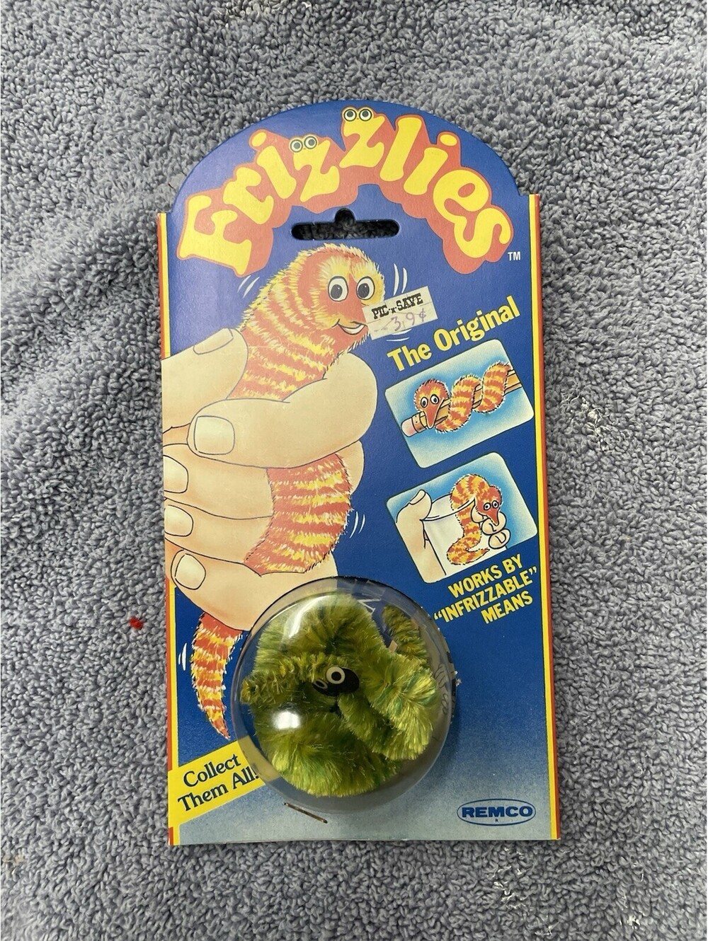 1983 Vintage Remco Toys Frizzlies Lizzie NIP Sealed On Card